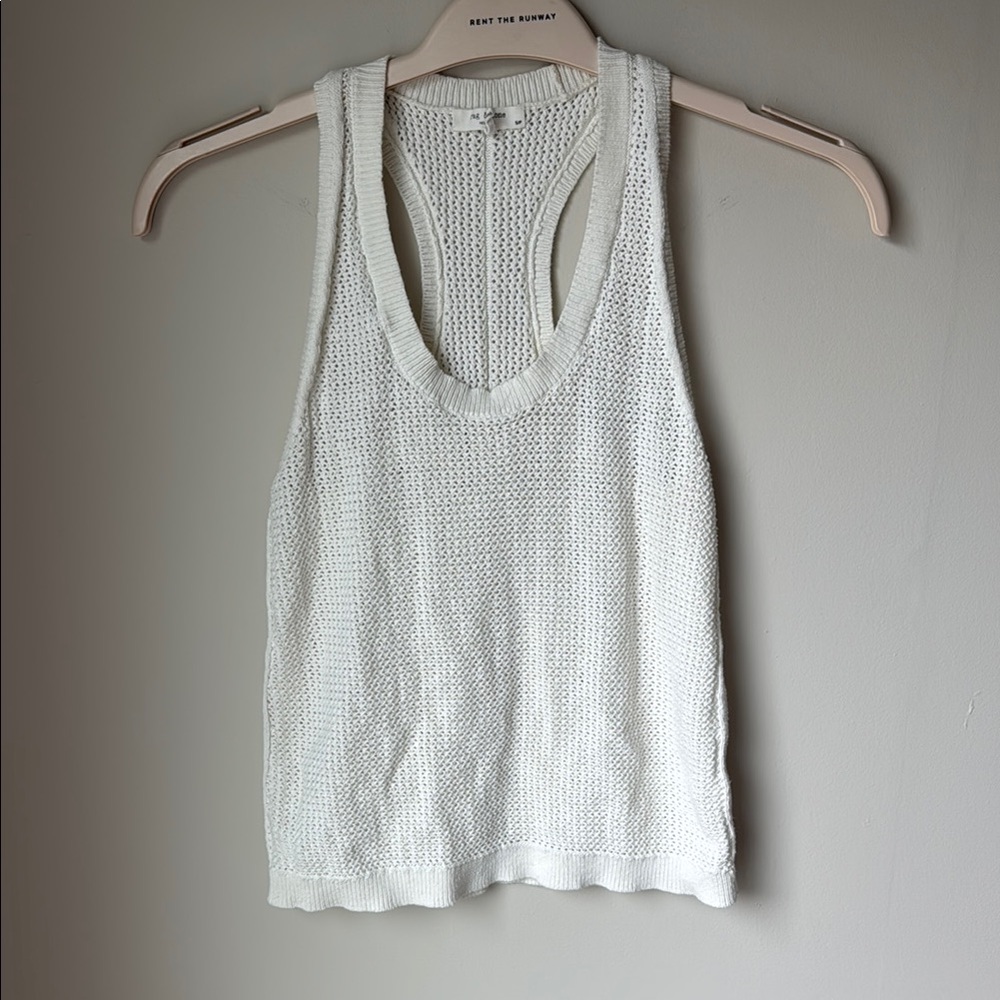 rag & bone White Knit Tank Top